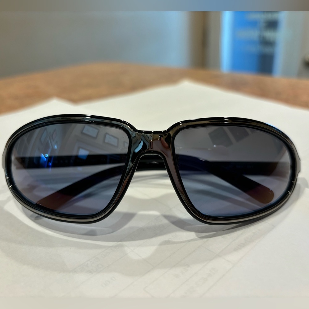 Men’s Prada Sport Black & Silver Sport Wraparound Sunglasses